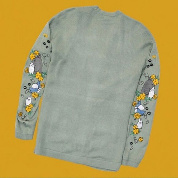 Studio Ghibli My Neighbor Totoro Embroidered Oversized Cardigan - Picture 2 of 4